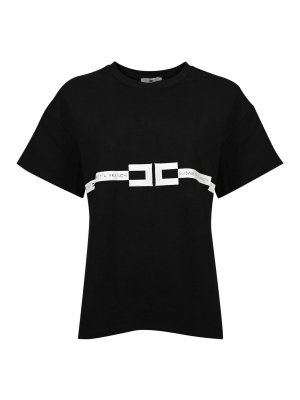 ELISABETTA FRANCHI: t-shirts - Heavy Jersey T-Shirt With Logo