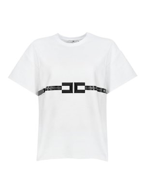 ELISABETTA FRANCHI: t-shirts - Heavy Jersey T-Shirt With Logo