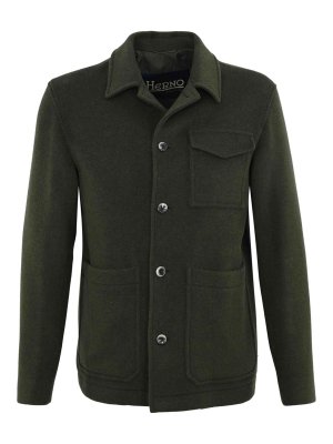 HERNO: shirts - Field Jacket In Recycled Wool