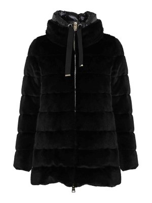 HERNO: padded jackets - Eco-Fur Down Jacket