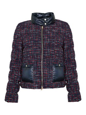 HERNO: padded jackets - Short Down Jacket In Tweed