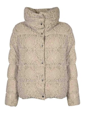 HERNO: padded jackets - Floral Lace Down Jacket