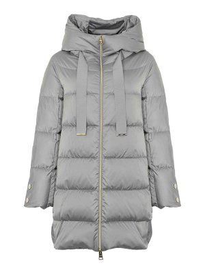 HERNO: padded jackets - A-Shape Satin Jacket