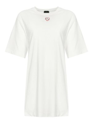 Pinko: t-shirts - Miglio Long T-Shirt With Embroidery And Print