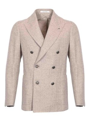 TAGLIATORE: blazers - Double-Breasted Wool And Cashmere Jacket