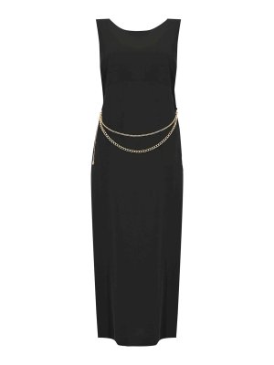 TWINSET: abiti al ginocchio - Vestito di crepe con cintura