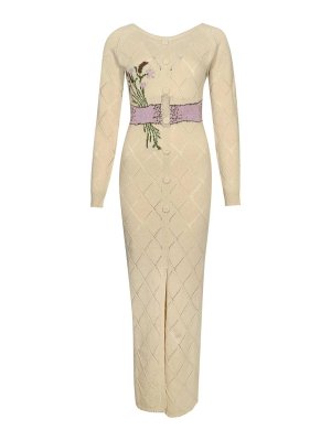 TWINSET: knee length dresses - Treeblend Dress With Inlay