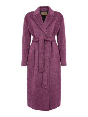 TWINSET: Abrigos semilargos - Abrigo Midi - Púrpura