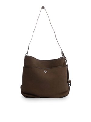 HOGAN: shoulder bags - Hocket Medium Suede Hobo Bag