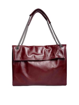 ORCIANI: totes bags - Venus Gotham Midi Bag In Shiny Leather