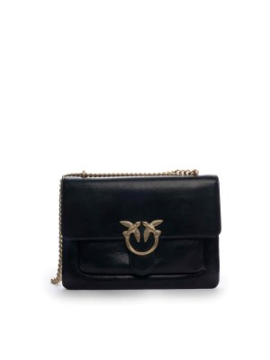 Pinko: shoulder bags - Love One Soft Big Shoulder Bag In Calfskin