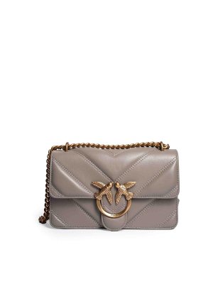 Pinko: totes bags - Love One Mini Light Leather Bag
