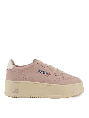AUTRY: trainers - Medalist Platform Sneakers In Suede