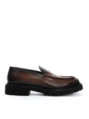 Doucal's: Loafers & Slippers - Penny Parabout Leather Loafers