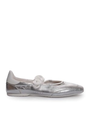 PATRIZIA PEPE: flat shoes - Laminated Dancing Skin Ballerinas