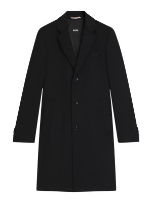 Hugo Boss: knee length coats - Black jacket