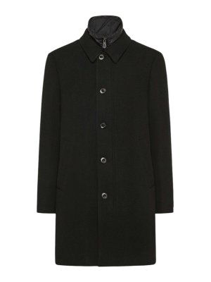PEUTEREY: knee length coats - Black jacket