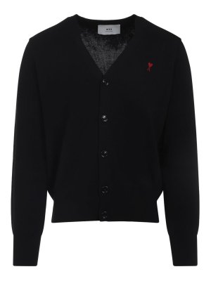 AMI PARIS: Cardigans - Cardigan - Noir