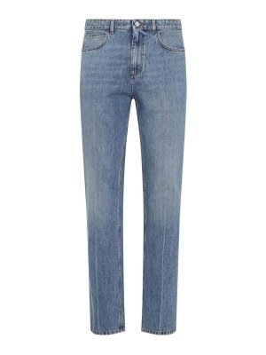 Marni: straight leg jeans - Washed Bull Denim 5-Pocket Jeans