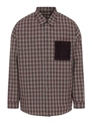 Marni: shirts - Check Grain De Poudre Wool Shirt