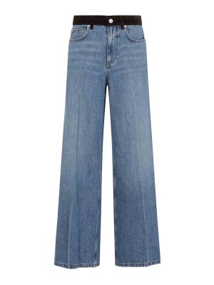 Marni: straight leg jeans - Washed Bull Denim 5-Pocket Jeans