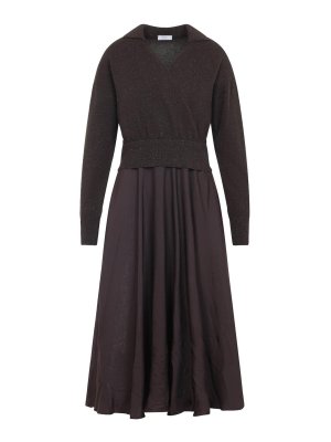 PESERICO: Vestidos media pierna - Vestido Midi - Marrón