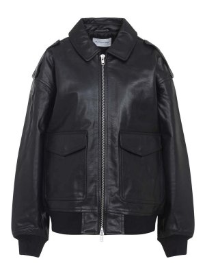 THE FRANKIE SHOP: leather jacket - Viper Leather Jacket