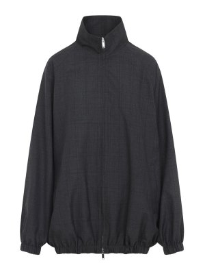 THE FRANKIE SHOP: casual jackets - Baxter Plaid Track Jacket