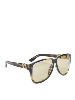 MIU MIU: Sonnenbrillen - Sonnenbrille - Hellorange