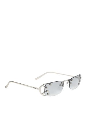 PRADA: Lunettes de soleil - Lunettes De Soleil - Argent