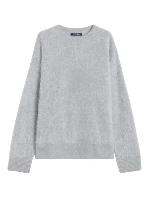 S MAX MARA: Suéteres con cuello pico - Suéter Cuello Redondo - Gris