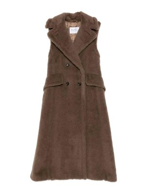 Max Mara: waistcoats & gilets - Brown vest parade