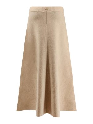 Max Mara: ニーレングススカート＆ミディ丈 - 膝丈/ミディスカート - ベージュ
