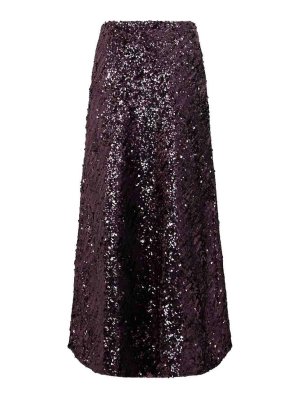 RABANNE: gonne al ginocchio  e longuette - Gonna Paillettes Purple