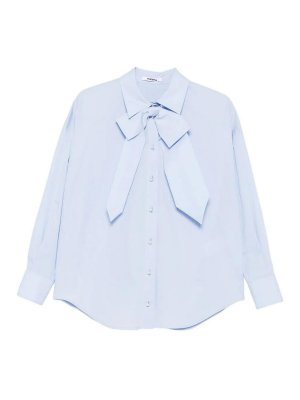 Vivetta: shirts - Blue bow shirt