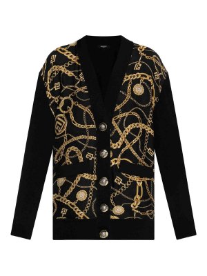 Balmain: cardigans - Oversized Mid-Length