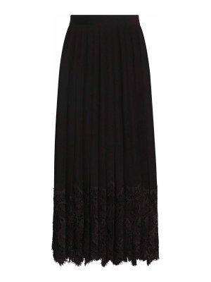 DOLCE & GABBANA: Faldas media pierna y semilargas - Falda Semilarga - Negro