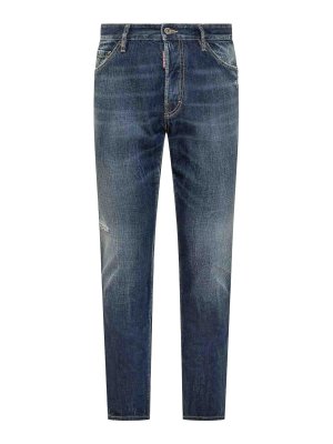 DSQUARED2: Jeans Rectos - Vaqueros Rectos - Azul Oscuro