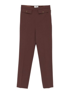 ELISABETTA FRANCHI: Pantalons casual - Pantalons Décontractés - Camel