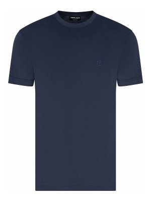 GIORGIO ARMANI: t-shirts - T-Shirt Girocollo In Cotone Asv