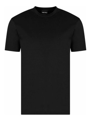 GIORGIO ARMANI: t-shirts - T-Shirt Girocollo In Cotone Asv