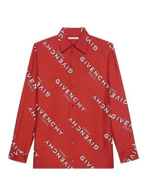 GIVENCHY: シャツ - シャツ - 赤
