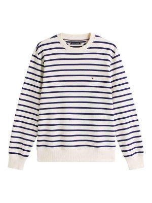 TOMMY HILFIGER: crew necks - Essential Terry Stripe Crewneck