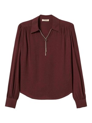 TWINSET: Tops y camisetas sin mangas - Top - Rojo Oscuro