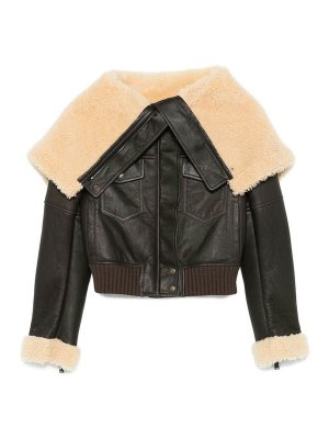 ALEXANDER MCQUEEN: Lederjacken - Lederjacke - Braun