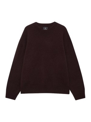 ANINE BING: Suéteres con cuello pico - Suéter Cuello Redondo - Marrón