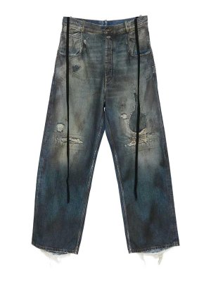 ANN DEMEULEMEESTER: Jeans acampanados - Jeans Acampanados - Azul