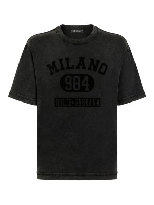 DOLCE & GABBANA: T-shirts - T-Shirt - Schwarz