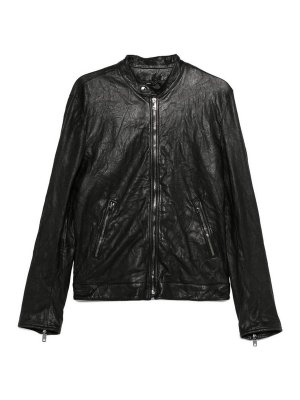 DOLCE & GABBANA: Lederjacken - Lederjacke - Schwarz