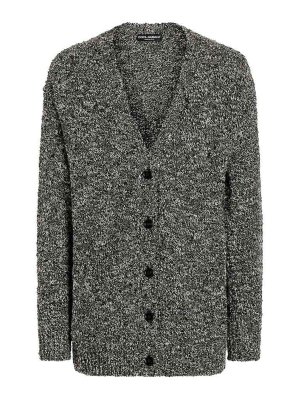 DOLCE & GABBANA: Strickpullover mit Rundhalsausschnitt - Rundhalspullover - Schwarz